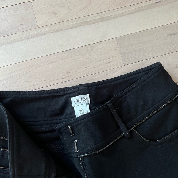 Cache wide leg black pant with trim - Picture 4 of 5